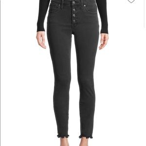 Madewell 9” High Rise Skinny Jeans in Washed Black